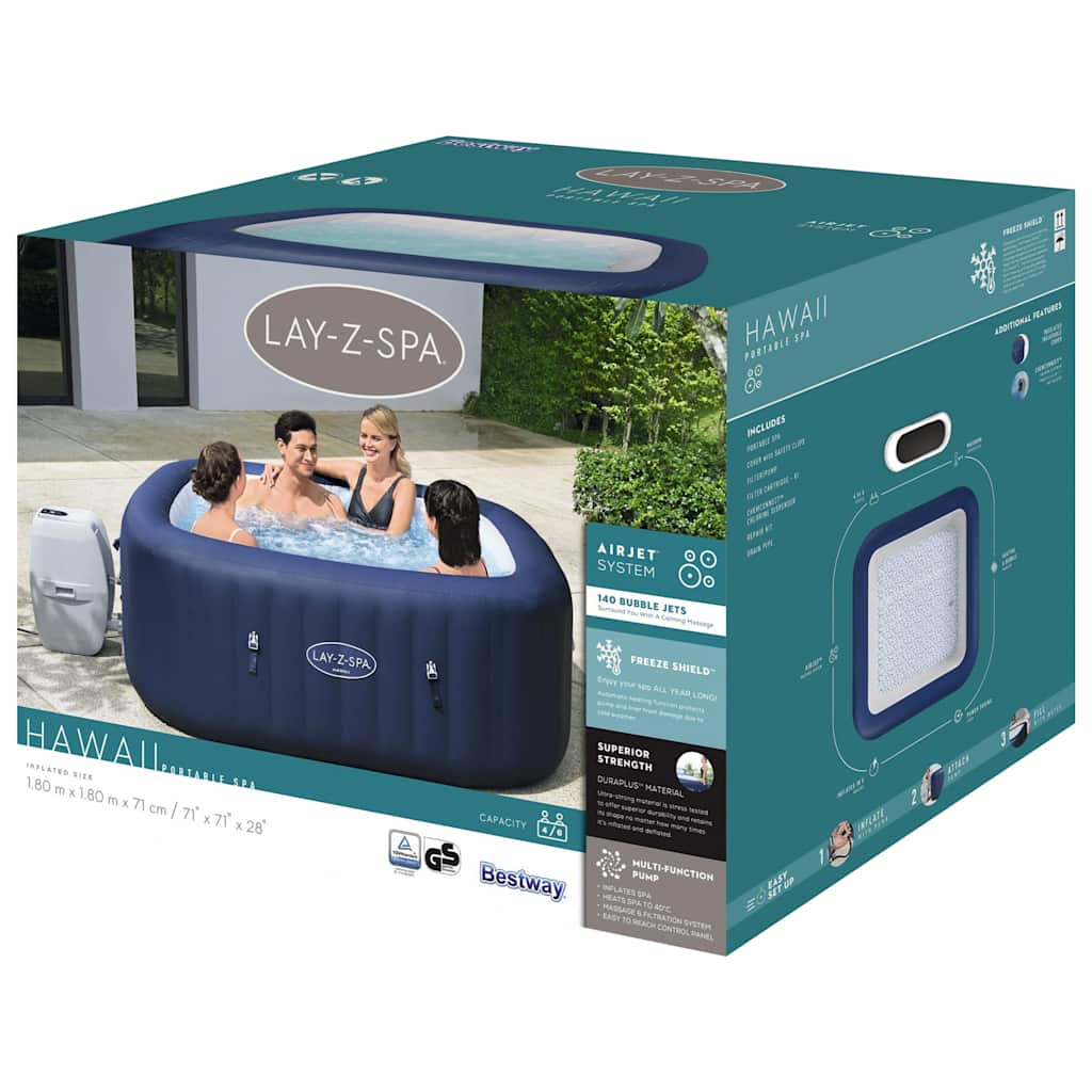Bestway Cuve Thermale Gonflable Lay-Z-Spa Hawaii Airjet