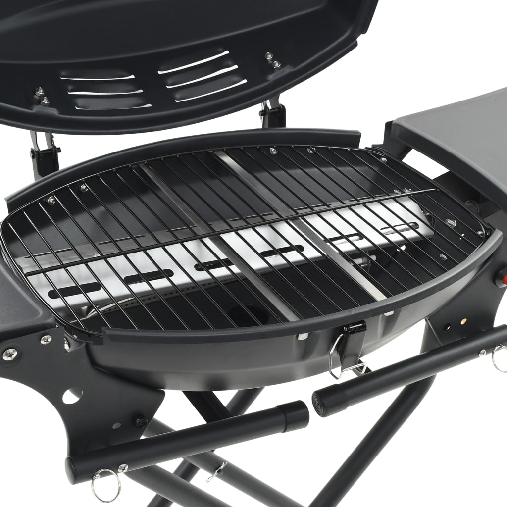 Barbecue Au Gaz Portatif Avec Zone De Cuisson Noir
