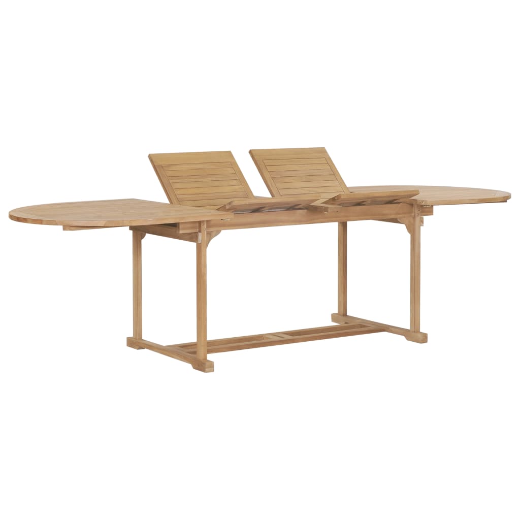 Table Extensible De Jardin 110- Bois De Teck Solide
