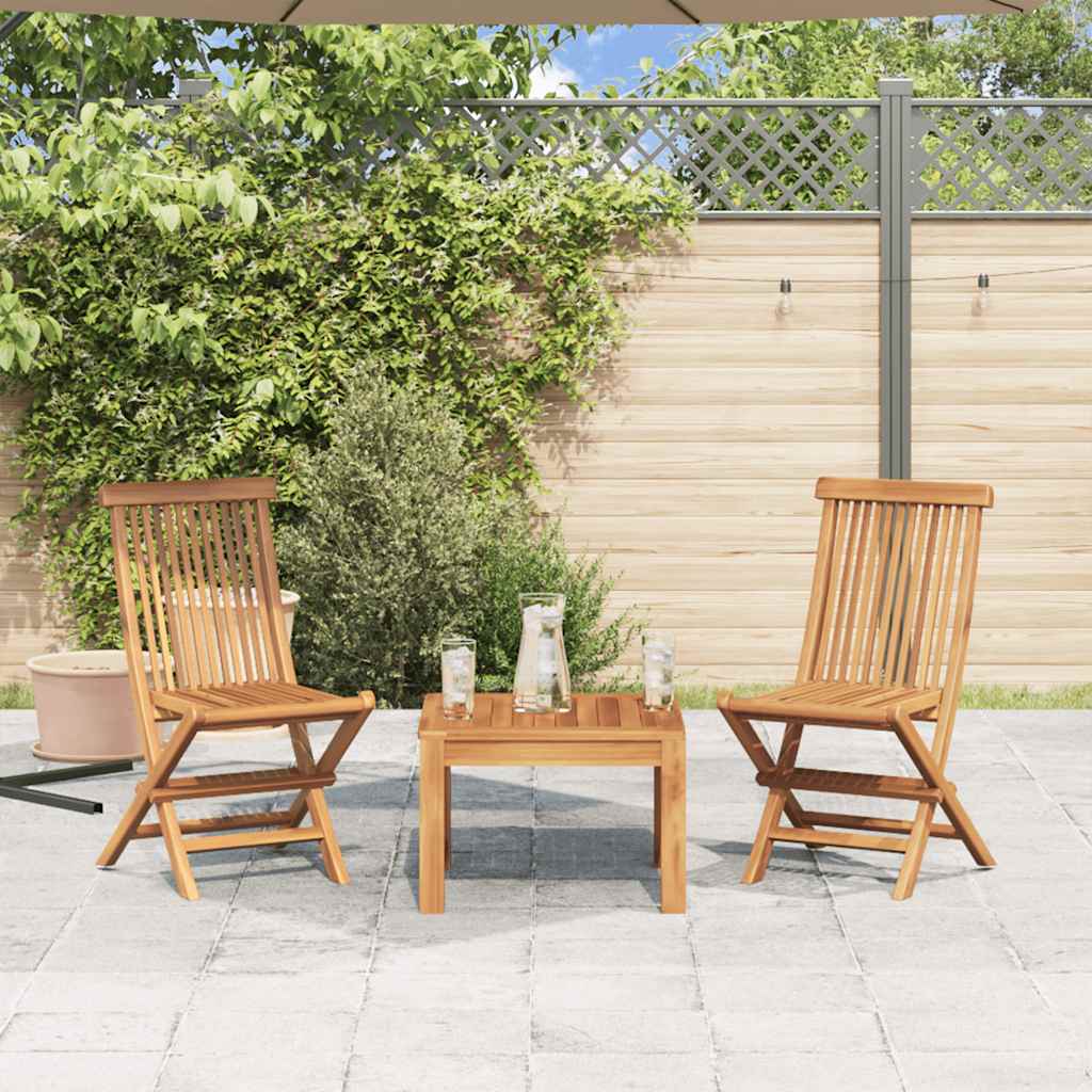 Chaises Pliables De Jardin Lot De 2 Bois De Teck Solide
