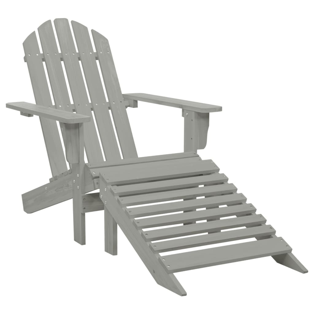 Chaise De Jardin Avec Pouf Bois