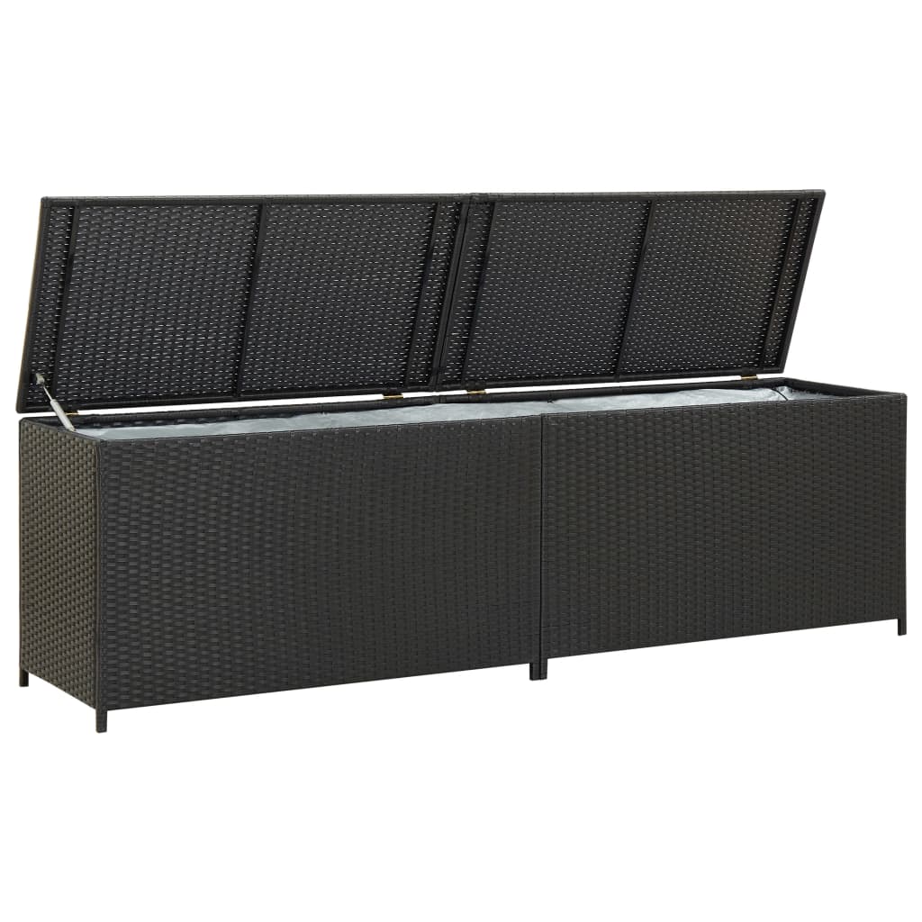 Boîte De Rangement De Jardin Mélange Beige 291L Résine Tressée