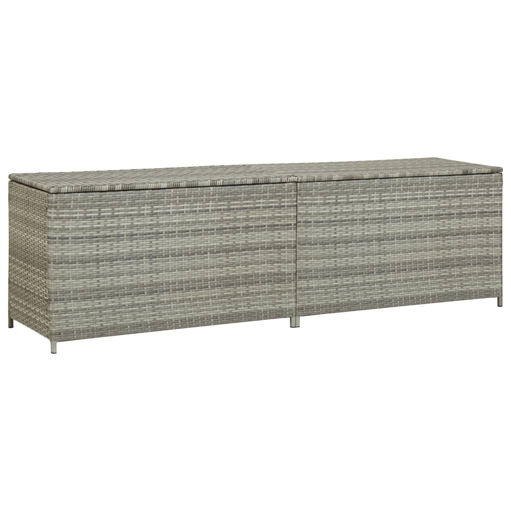 Boîte De Rangement De Jardin Mélange Beige 291L Résine Tressée