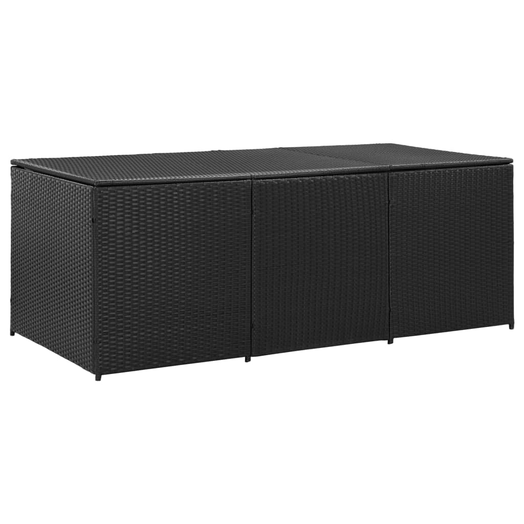 Boîte De Rangement De Jardin Mélange Beige 291L Résine Tressée