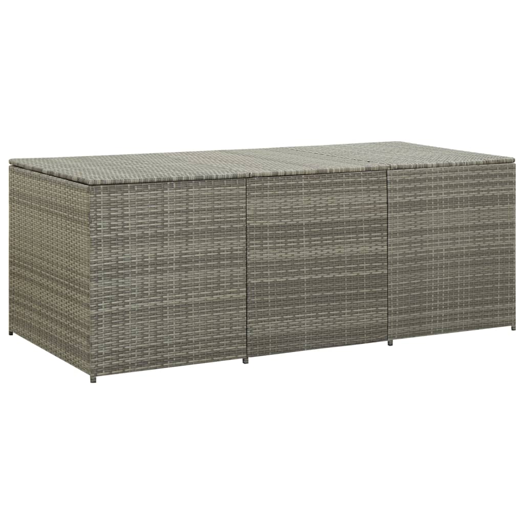 Boîte De Rangement De Jardin Mélange Beige 291L Résine Tressée