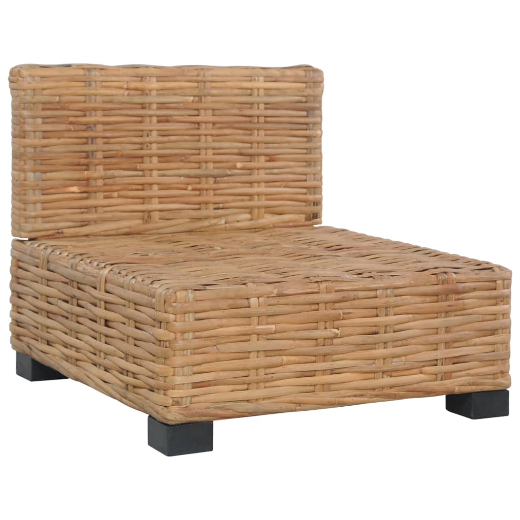 Canapé Sans Accoudoirs Avec Coussins Rotin Naturel
