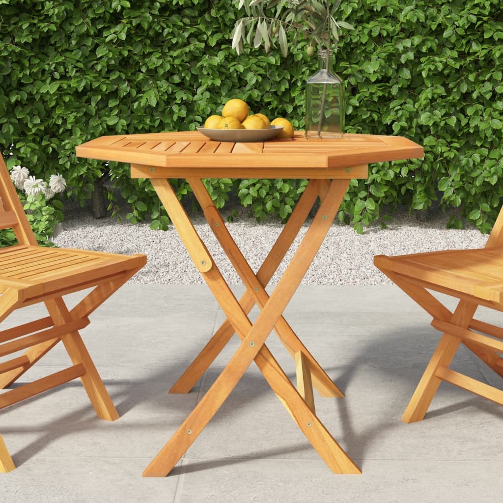 Table Pliable De Jardin 85X85X76 Cm Bois De Teck Solide