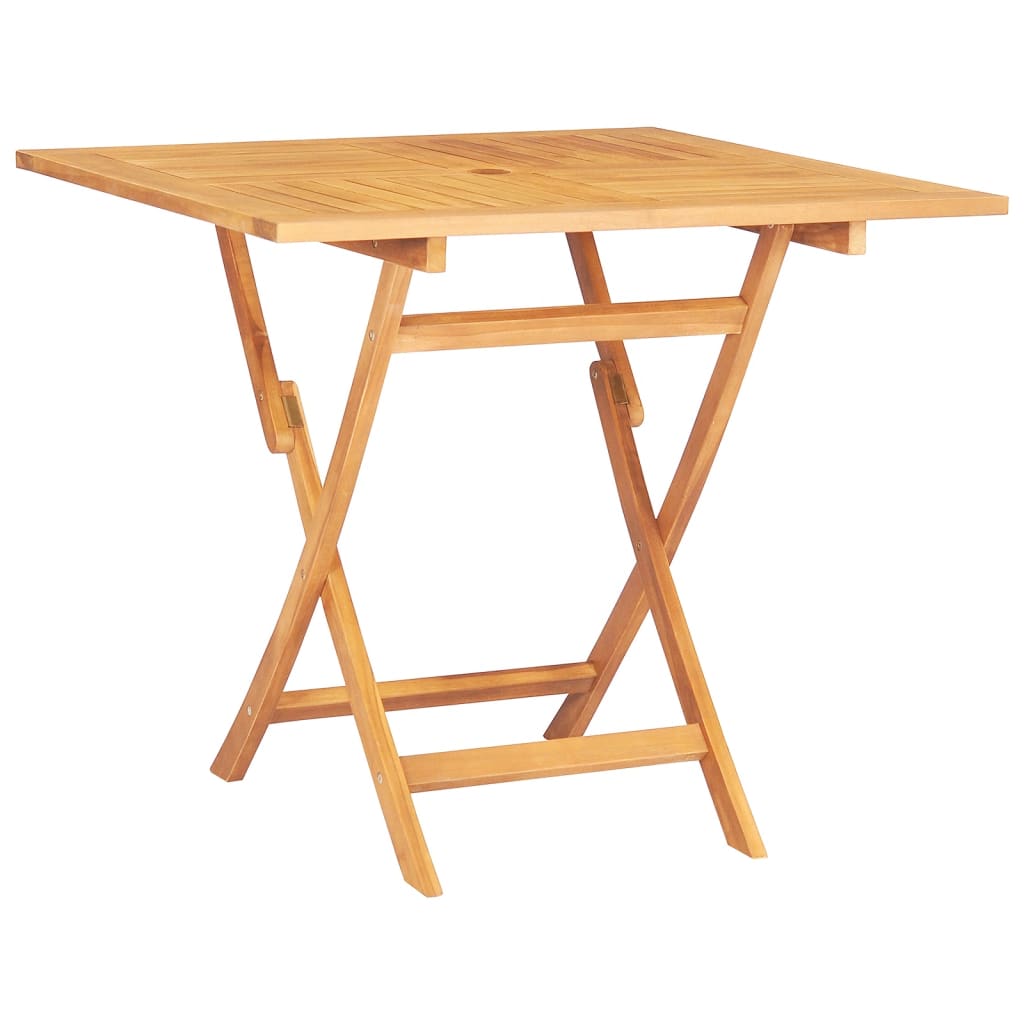 Table Pliable De Jardin 85X85X76 Cm Bois De Teck Solide