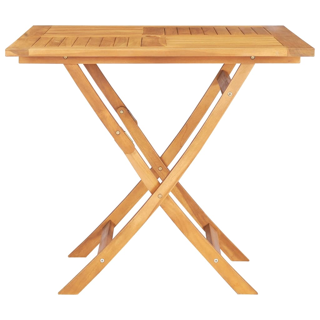 Table Pliable De Jardin 85X85X76 Cm Bois De Teck Solide
