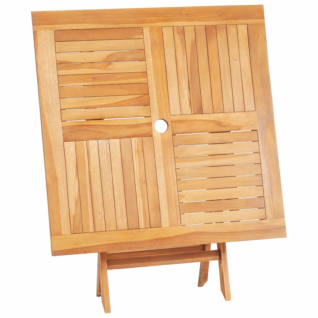 Table Pliable De Jardin 85X85X76 Cm Bois De Teck Solide