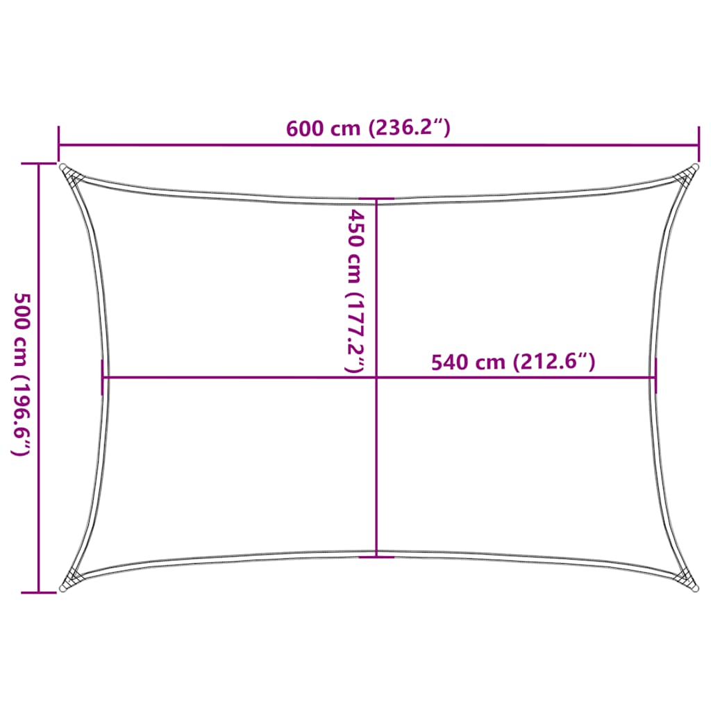 Voile D'ombrage 160 G/M² Rectangulaire Pehd Orange
