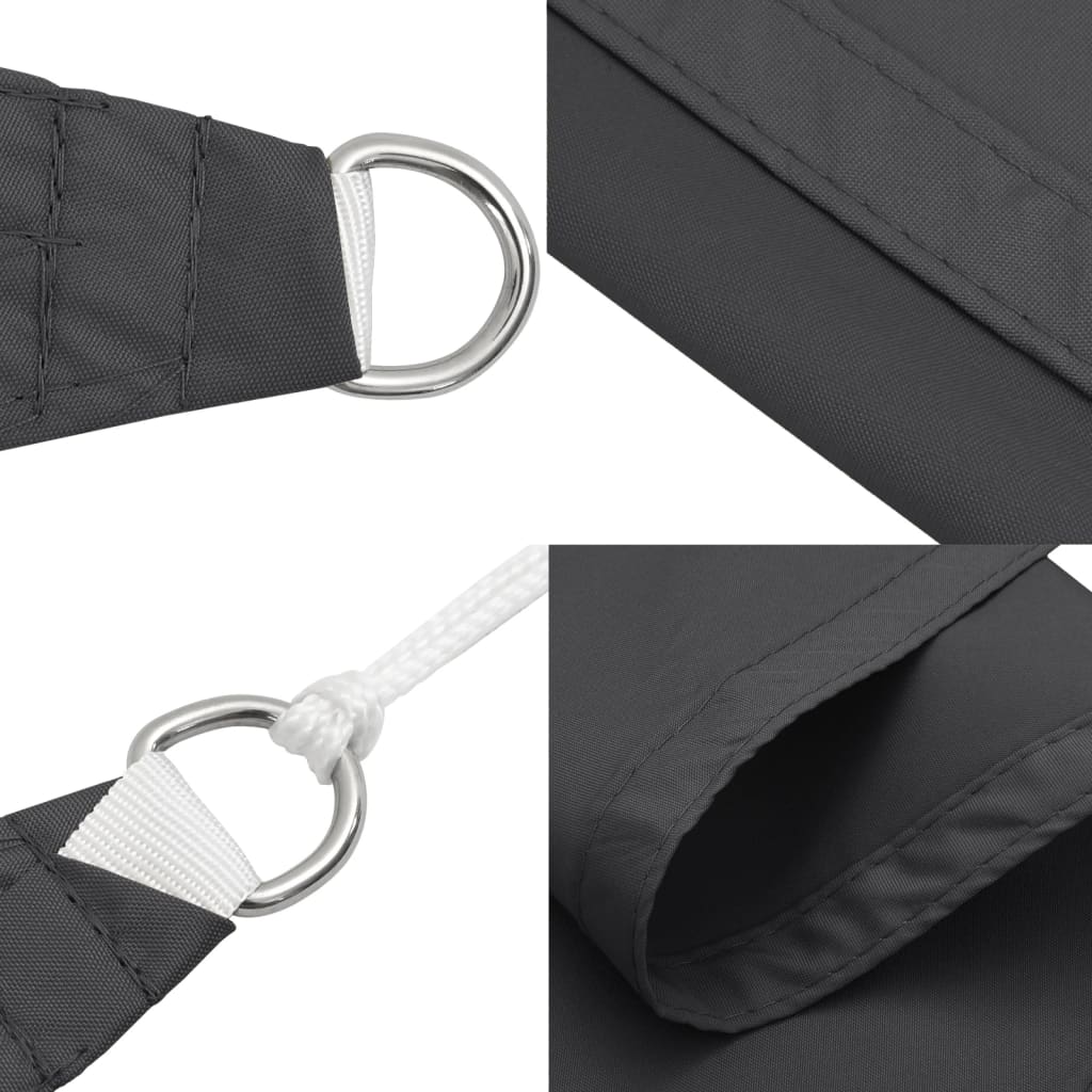 Voile De Parasol Tissu Oxford Rectangulaire Anthracite
