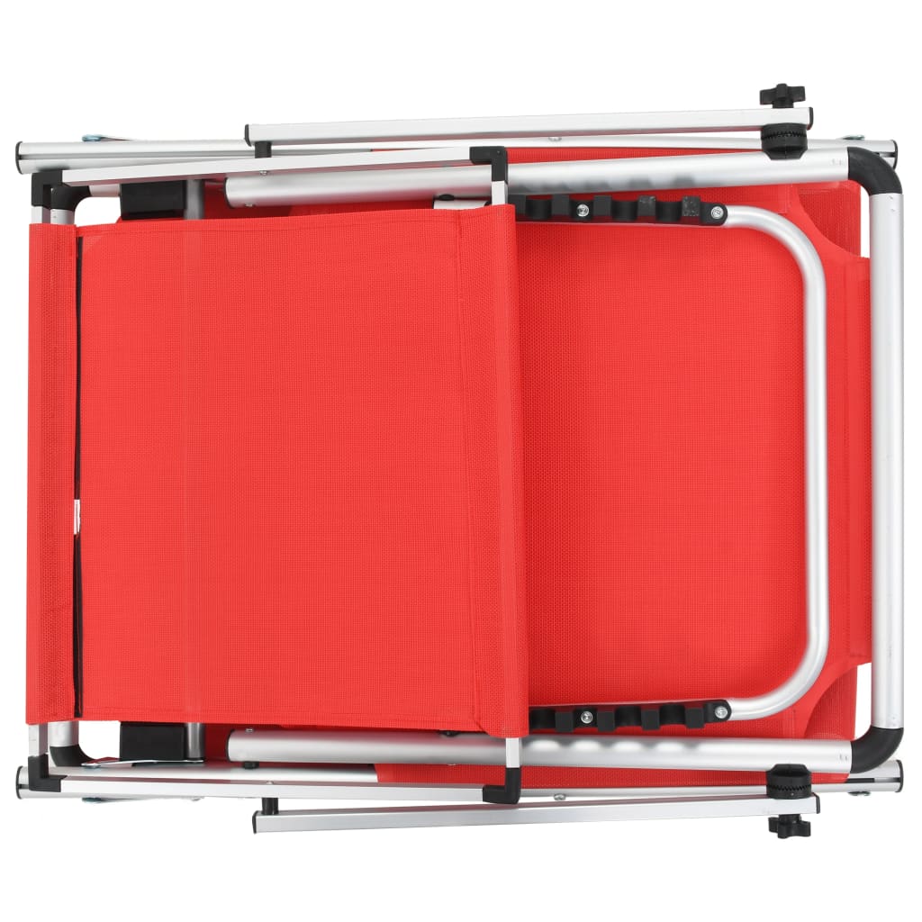 Chaises Longues Pliables Et Toit Lot De 2 Aluminium Textilène