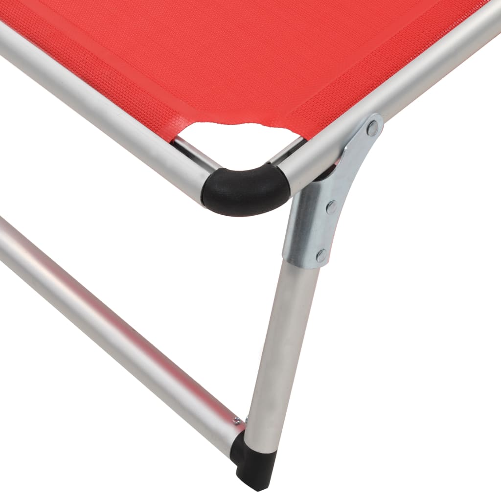 Chaises Longues Pliables Et Toit Lot De 2 Aluminium Textilène