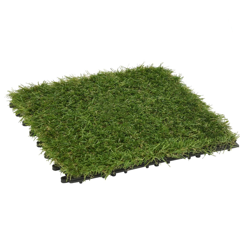 Carreaux De Gazon Artificiel 22 Pcs Vert 30X30 Cm