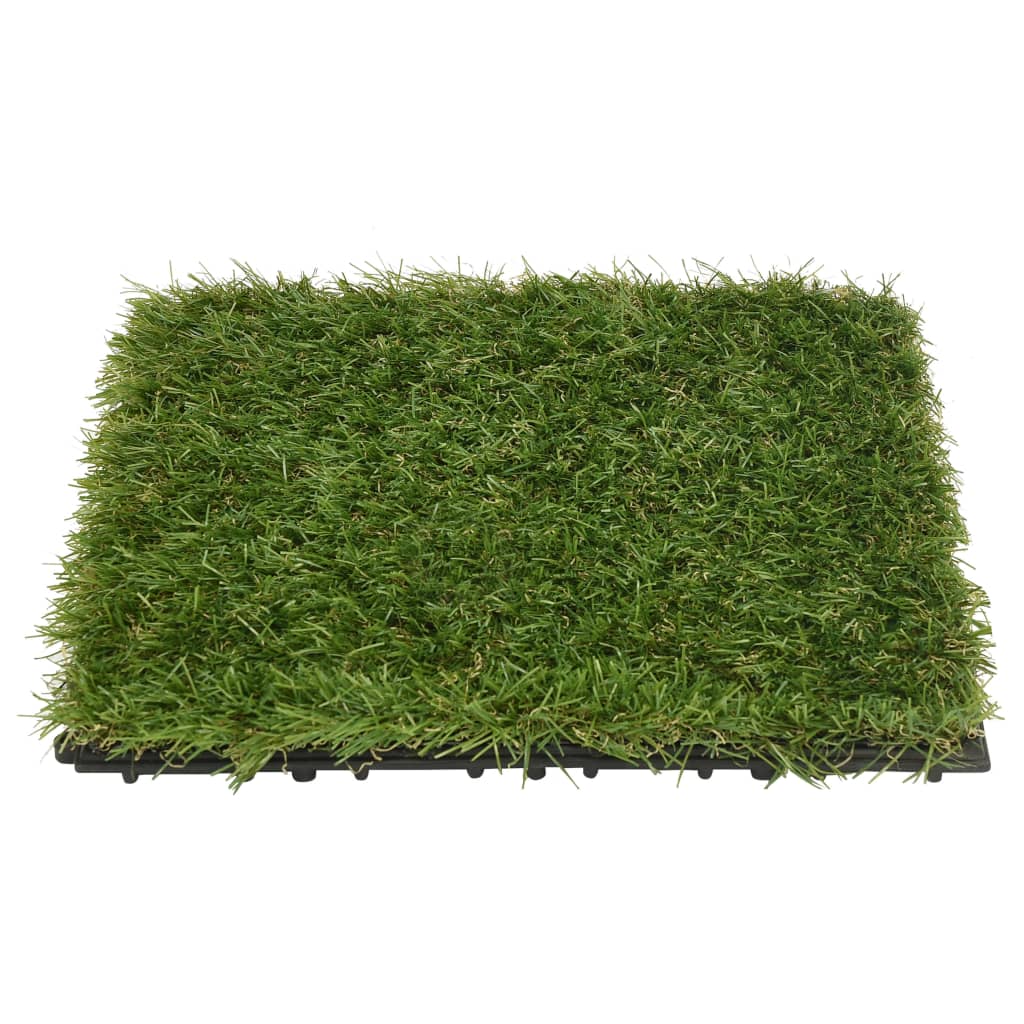 Carreaux De Gazon Artificiel 22 Pcs Vert 30X30 Cm