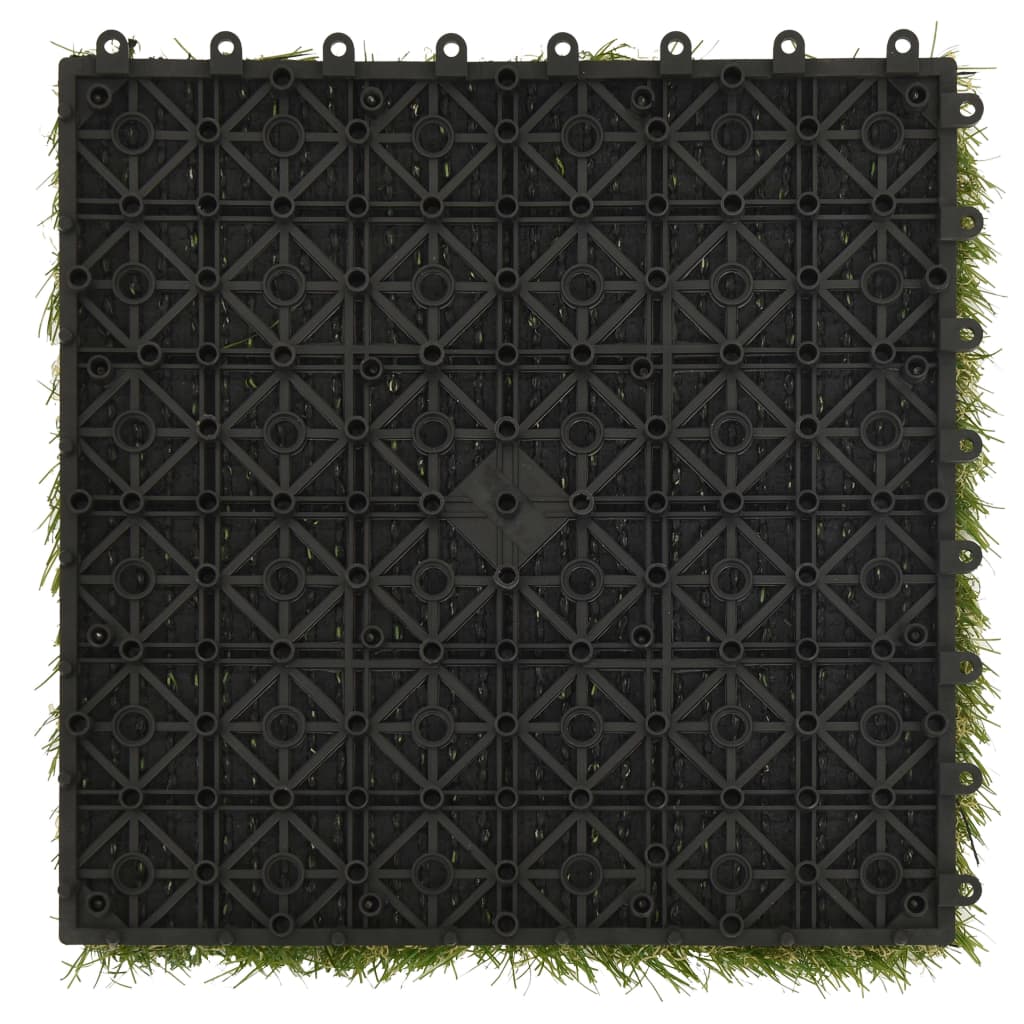 Carreaux De Gazon Artificiel 22 Pcs Vert 30X30 Cm