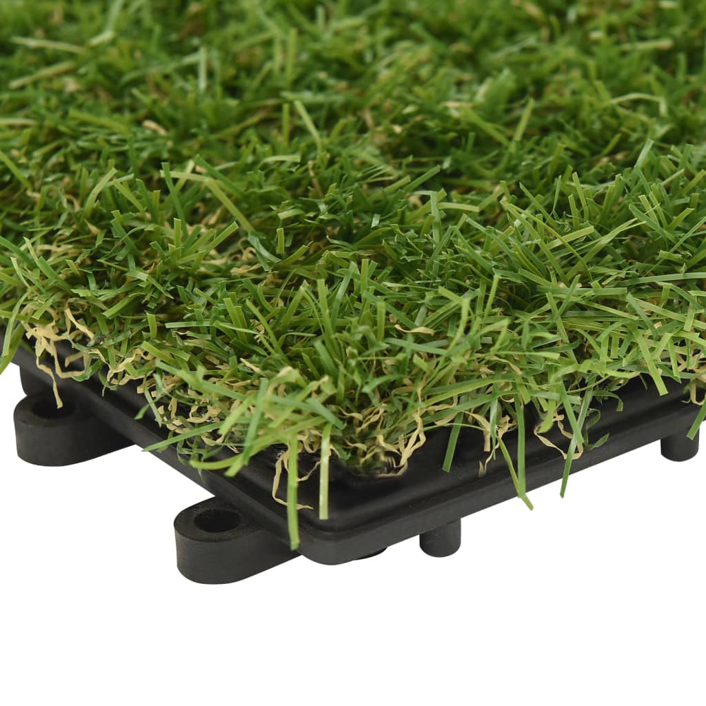Carreaux De Gazon Artificiel 22 Pcs Vert 30X30 Cm