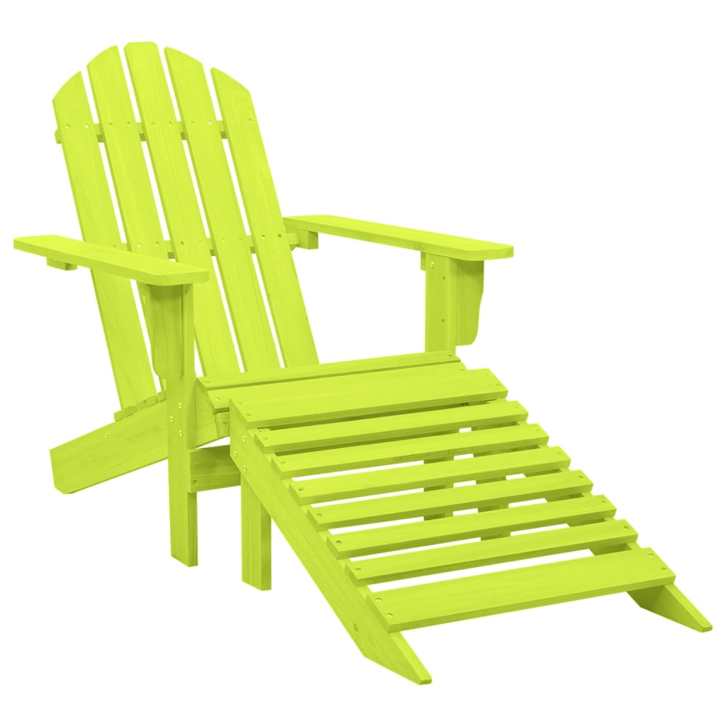 Chaise De Jardin Avec Pouf Bois