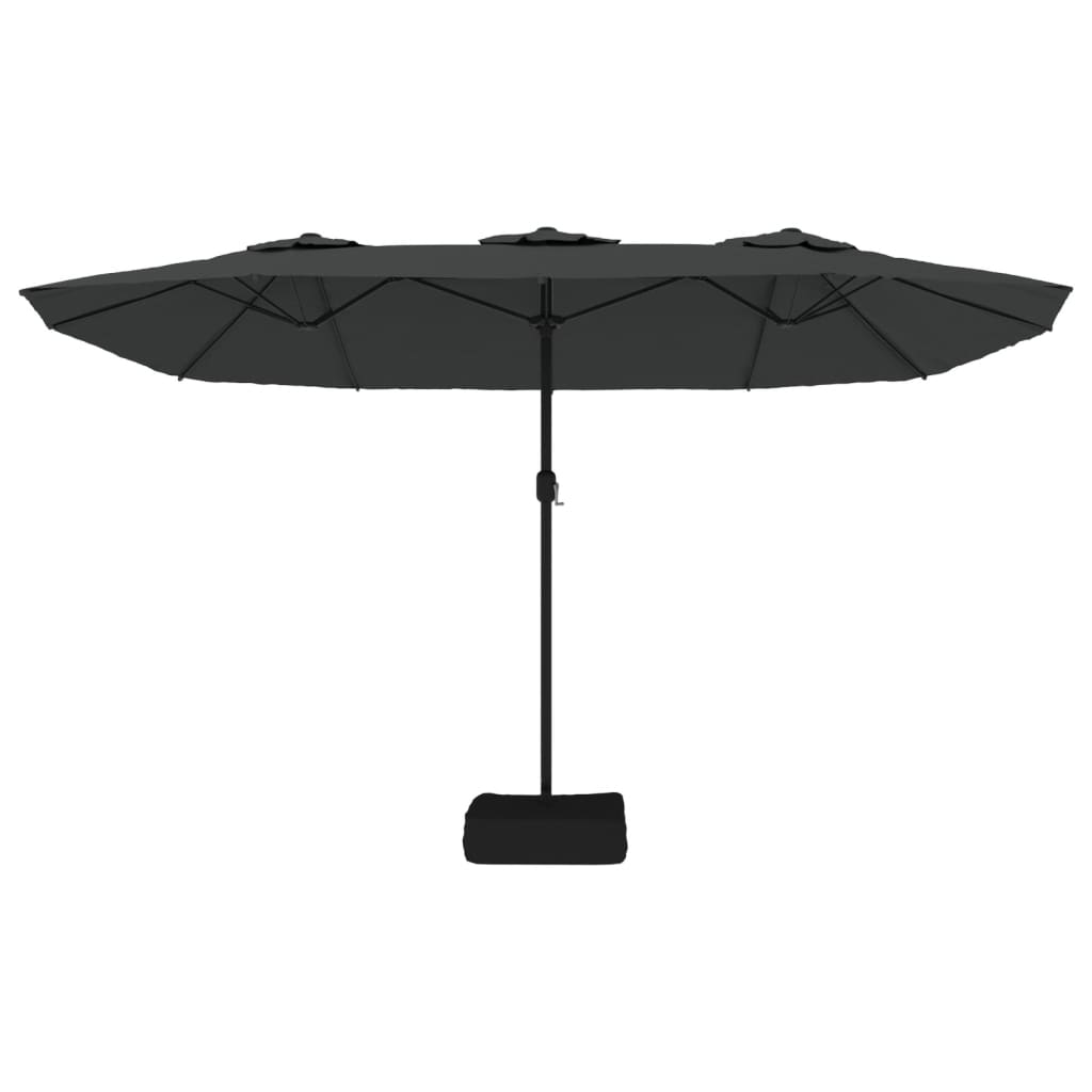 Parasol De Jardin À Double Tête Avec Led 449X245 Cm