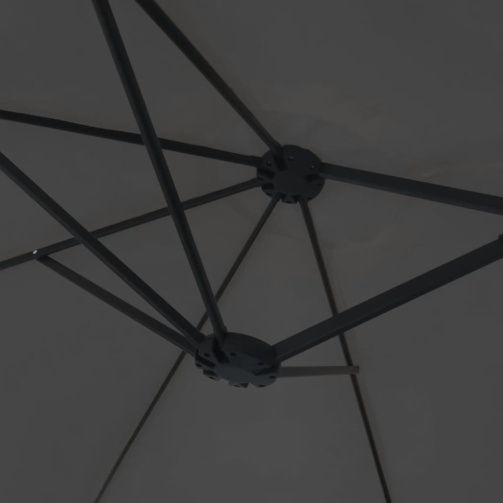 Parasol De Jardin À Double Tête Avec Led 449X245 Cm