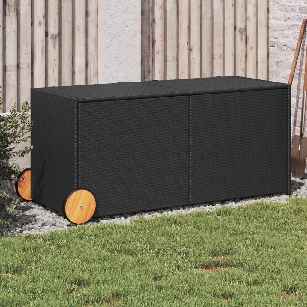 Boîte De Rangement De Jardin Mélange Beige 291L Résine Tressée