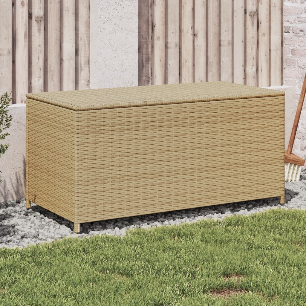 Boîte De Rangement De Jardin Mélange Beige 291L Résine Tressée
