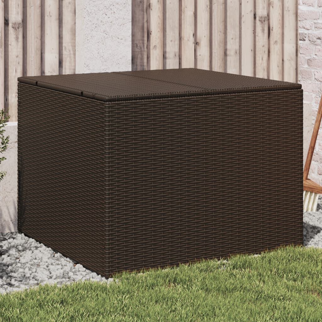 Boîte De Rangement De Jardin Mélange Beige 291L Résine Tressée