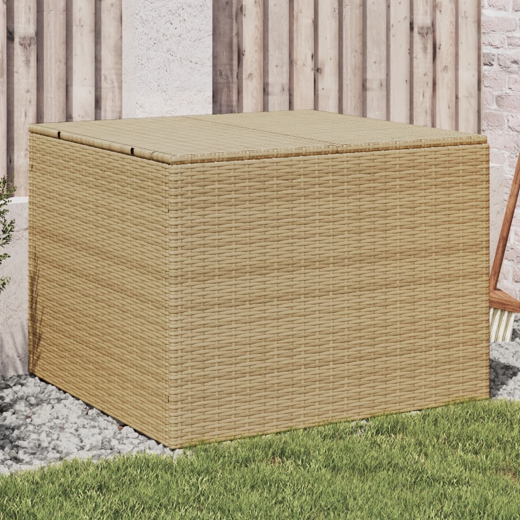Boîte De Rangement De Jardin Mélange Beige 291L Résine Tressée