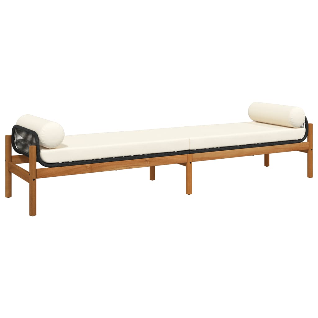 Banc De Jardin Avec Coussin Résine Tressée Acacia