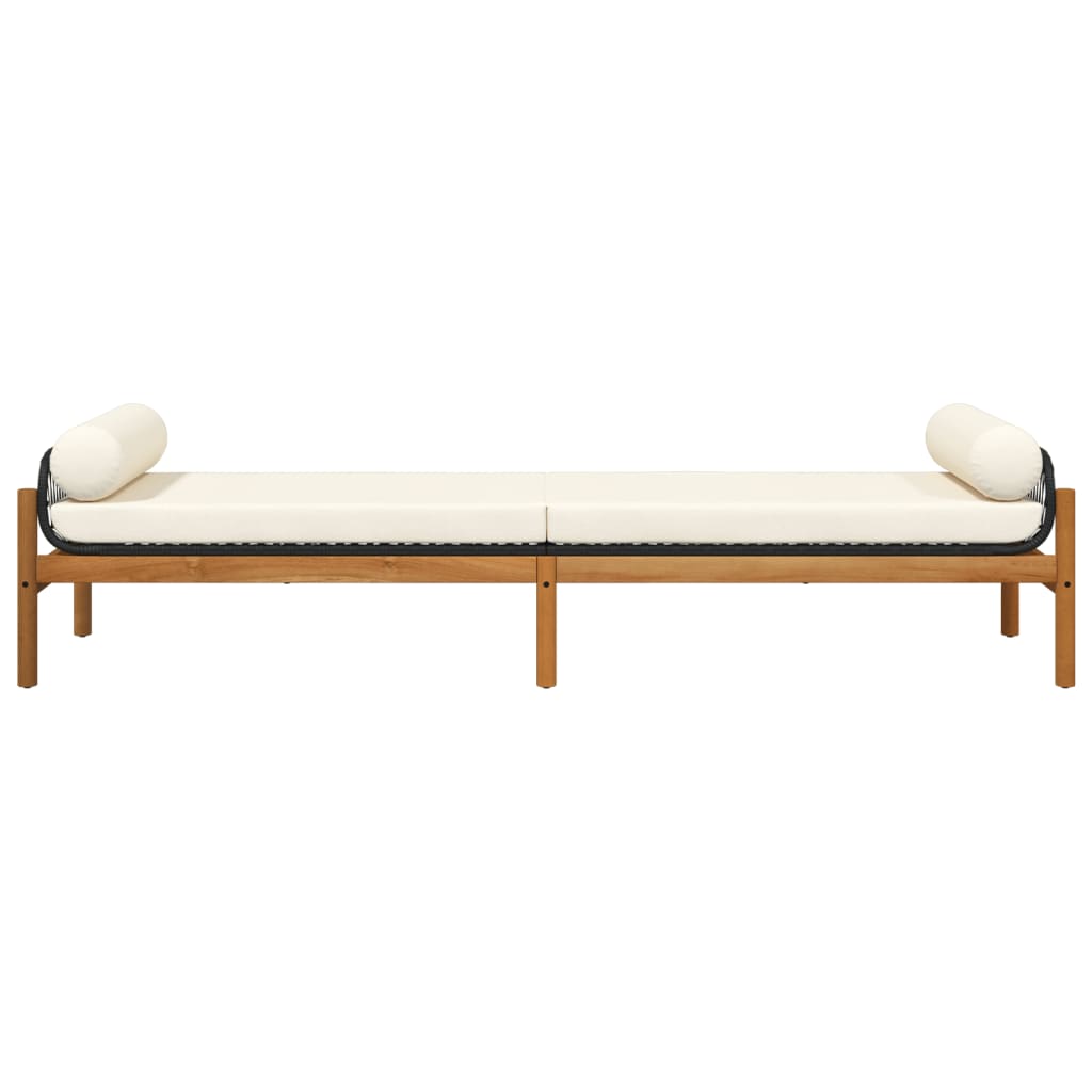 Banc De Jardin Avec Coussin Résine Tressée Acacia