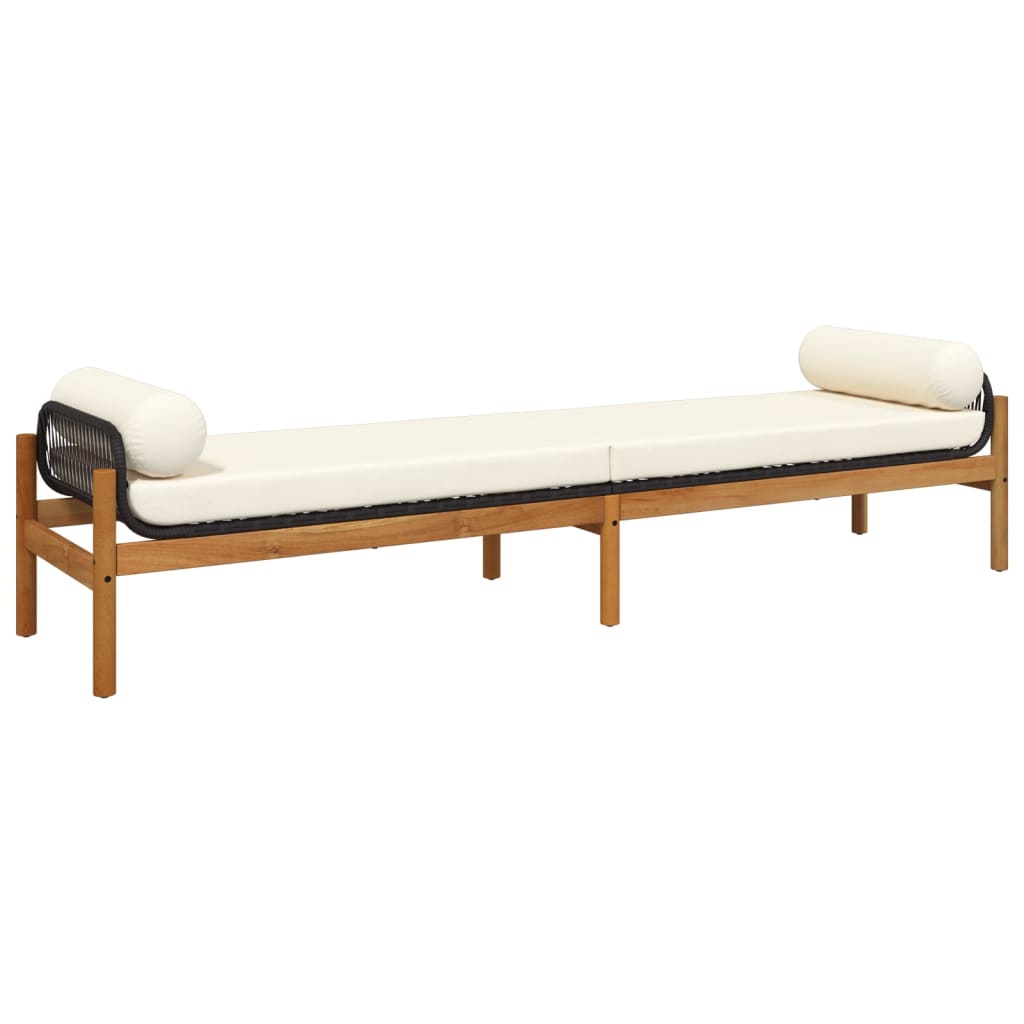 Banc De Jardin Avec Coussin Résine Tressée Acacia