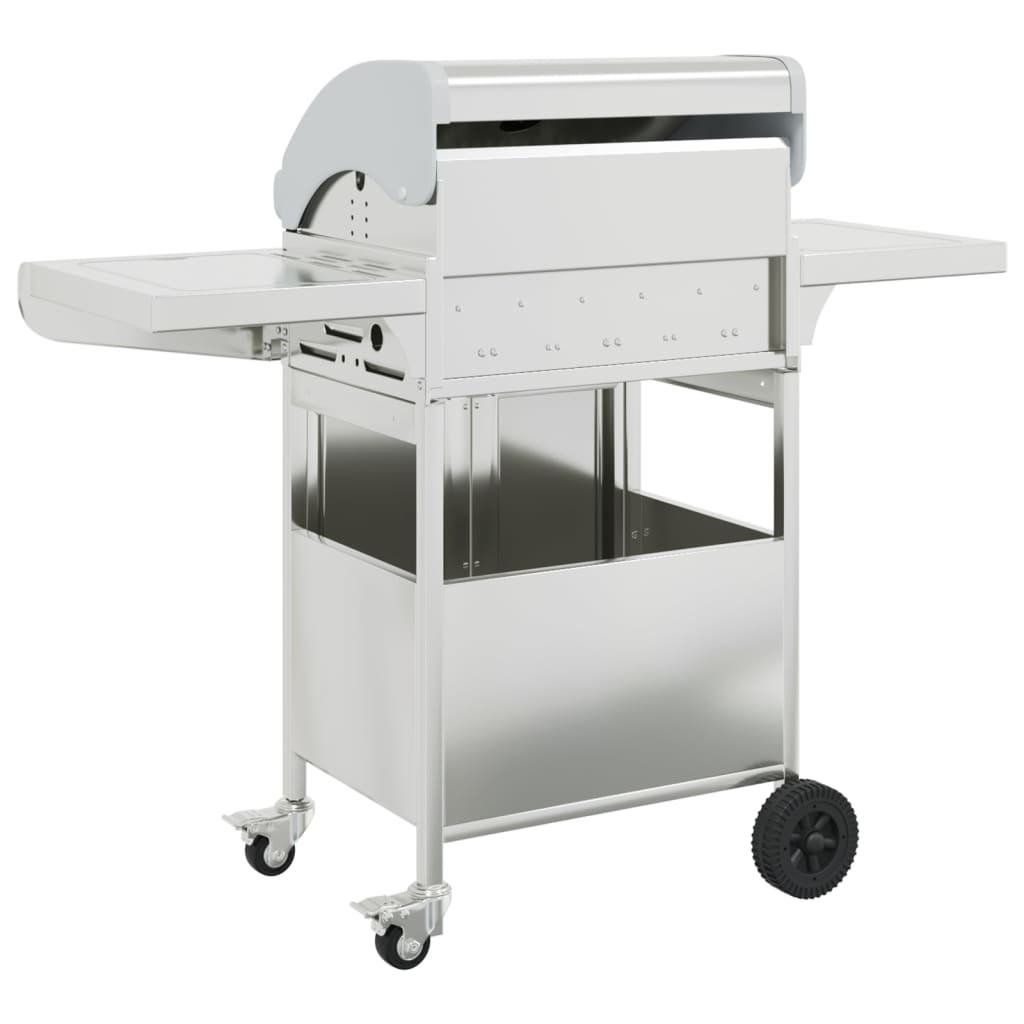 Barbecue Gril À Gaz Avec Argenté Acier Inoxydable
