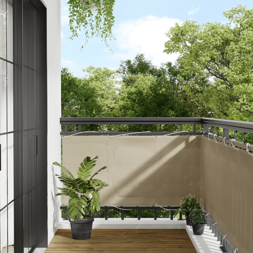 Écran De Balcon 100% Polyester Oxford Beige