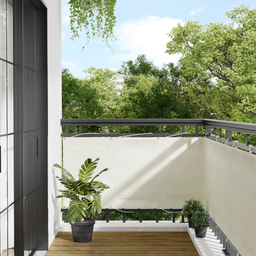 Écran De Balcon 100% Polyester Oxford Crème