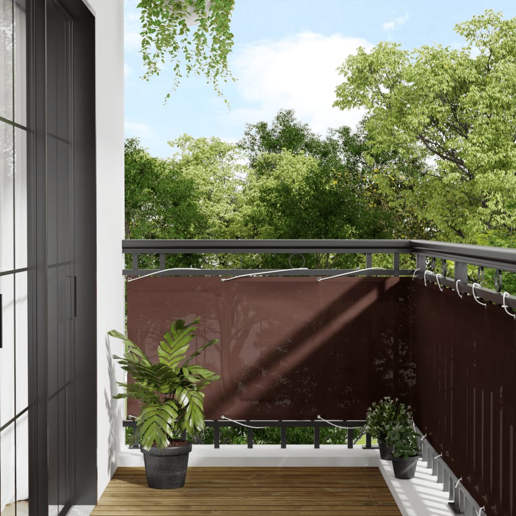 Écran De Balcon 100% Polyester Oxford Marron
