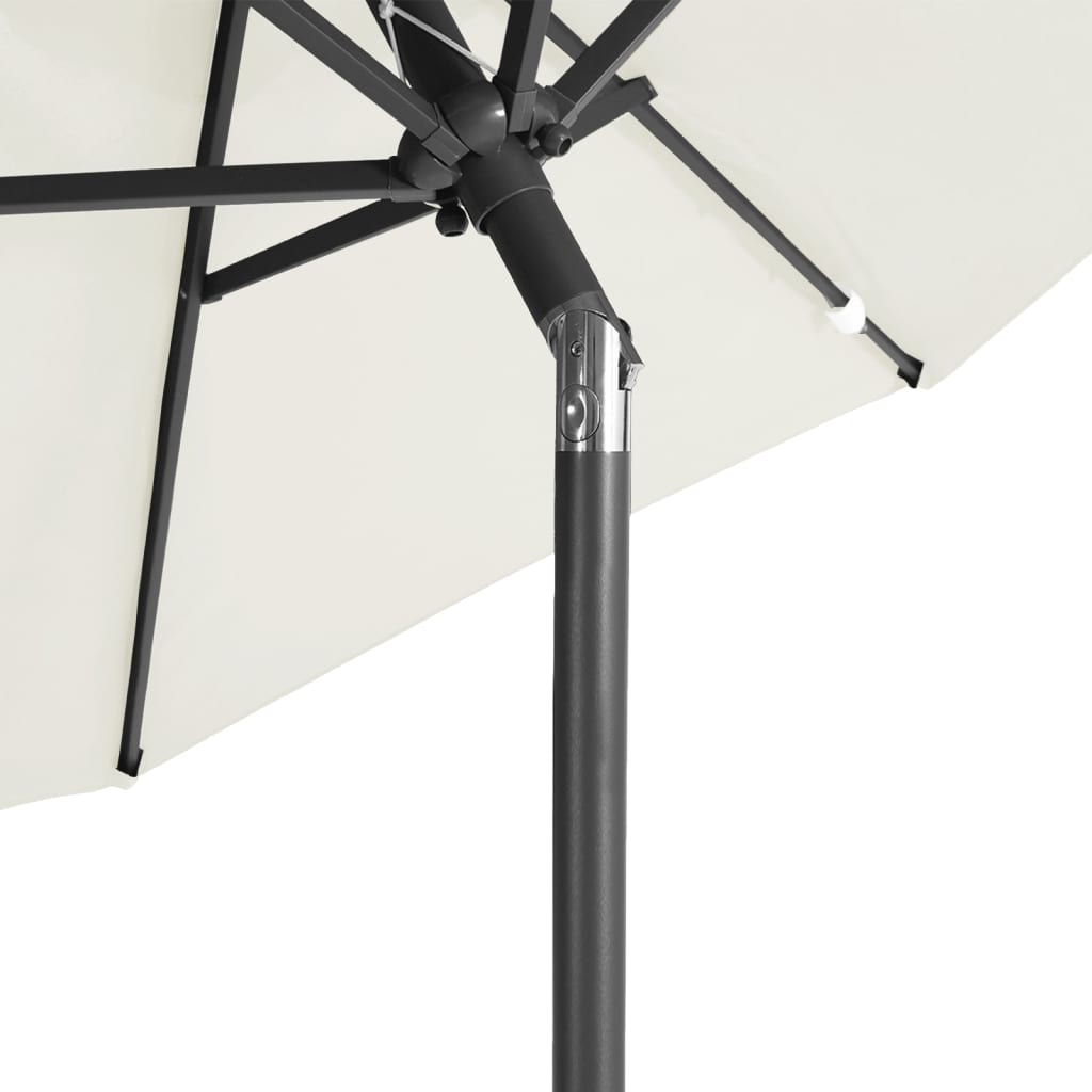 Parasol De Jardin Avec Mât En Acier 225X225X212 Cm