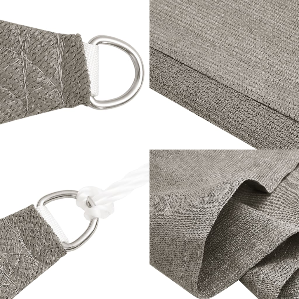 Voile D'ombrage 160 G/M² Triangulaire 4,5X4,5X4,5 M Pehd Gris Clair
