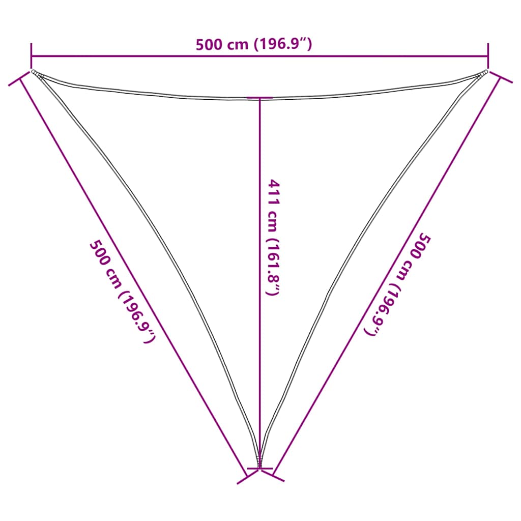 Voile D'ombrage 160 G/M² Triangulaire Sable Pehd Couleur Sable