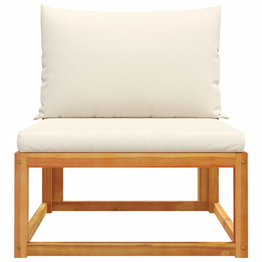 Canapé De Jardin Sans Accoudoirs Coussins Bois Massif D'acacia