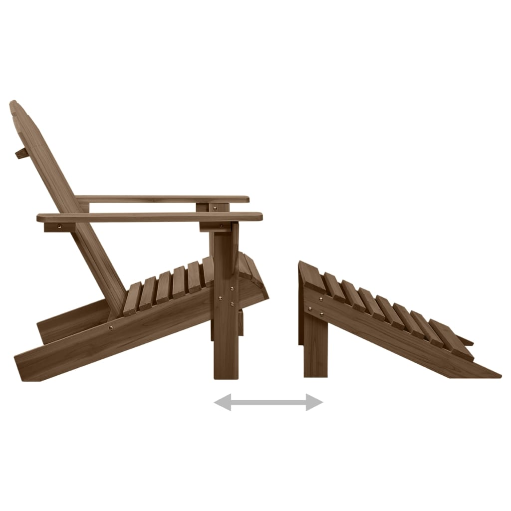 Chaise De Jardin Avec Pouf Bois