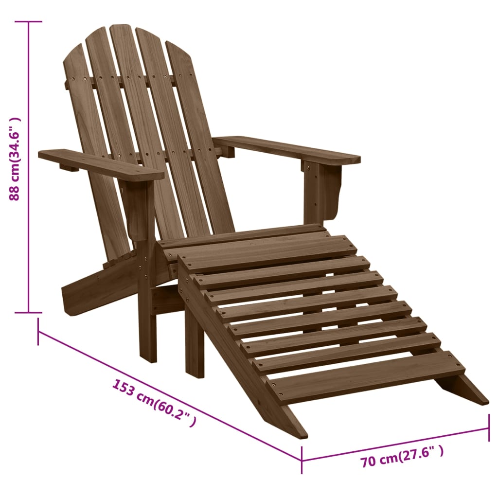 Chaise De Jardin Avec Pouf Bois
