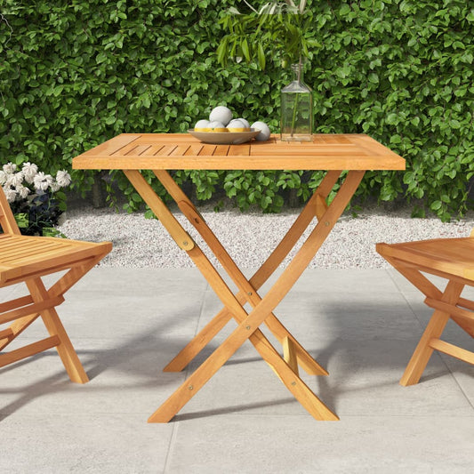 Table Pliable De Jardin 85X85X76 Cm Bois De Teck Solide