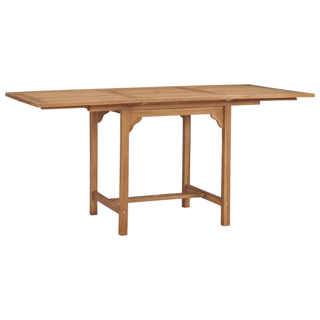 Table Extensible De Jardin (110-160)X80X75 Cm Teck Solide