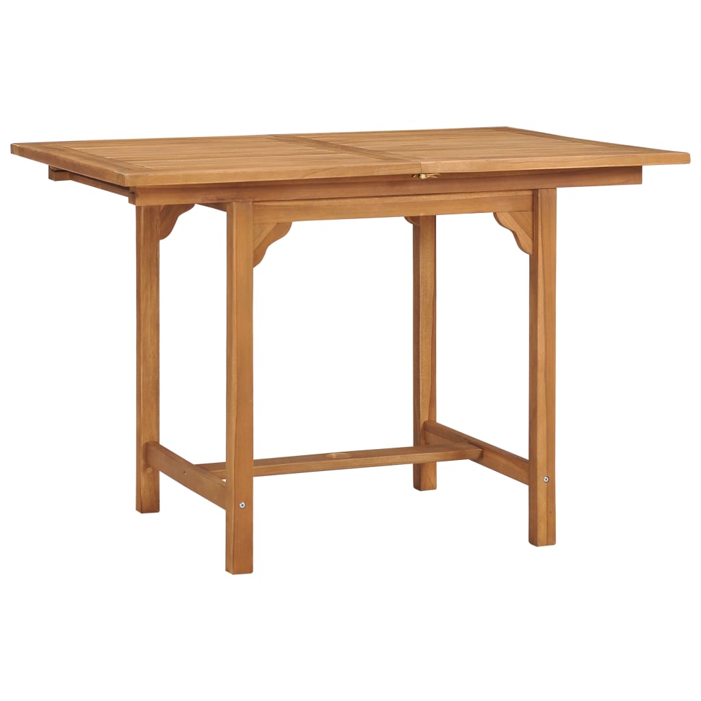 Table Extensible De Jardin (110-160)X80X75 Cm Teck Solide