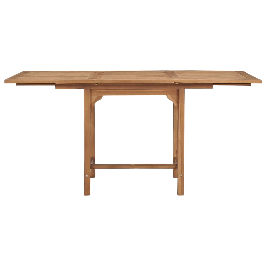 Table Extensible De Jardin (110-160)X80X75 Cm Teck Solide