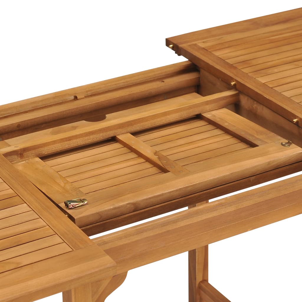Table Extensible De Jardin (110-160)X80X75 Cm Teck Solide