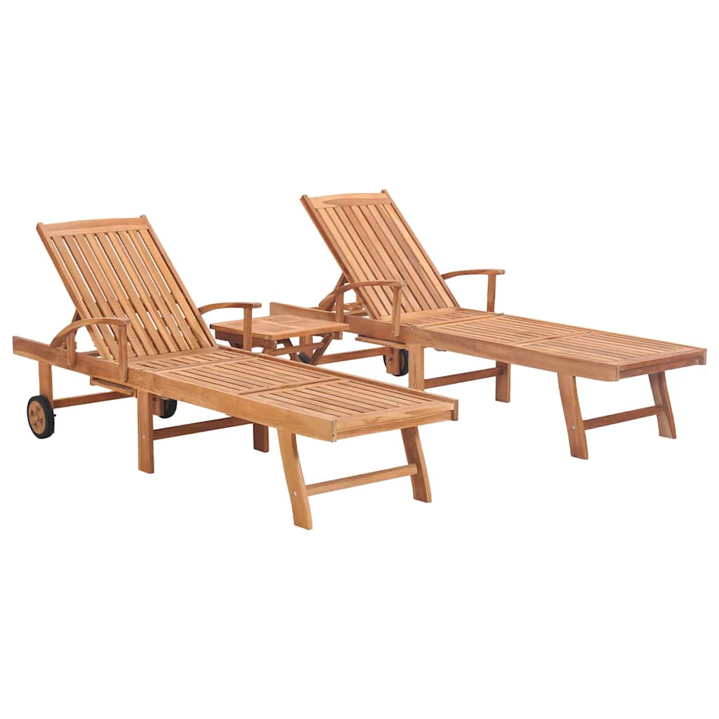Chaise Longue Bois De Teck Solide