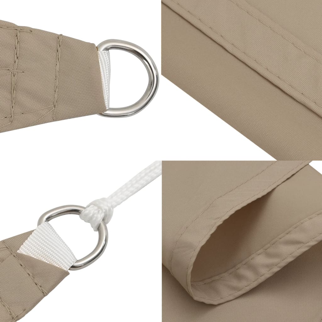 Voile De Parasol Tissu Oxford Rectangulaire Taupe