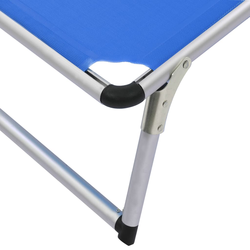Chaises Longues Pliables Et Toit Lot De 2 Aluminium Textilène